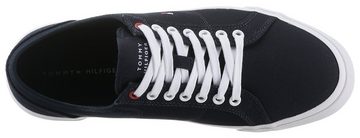 Tommy Hilfiger CORE CORPORATE VULC CANVAS Sneaker mit Streifen im Plateau, Freizeitschuh, Halbschuh, Schnürschuh