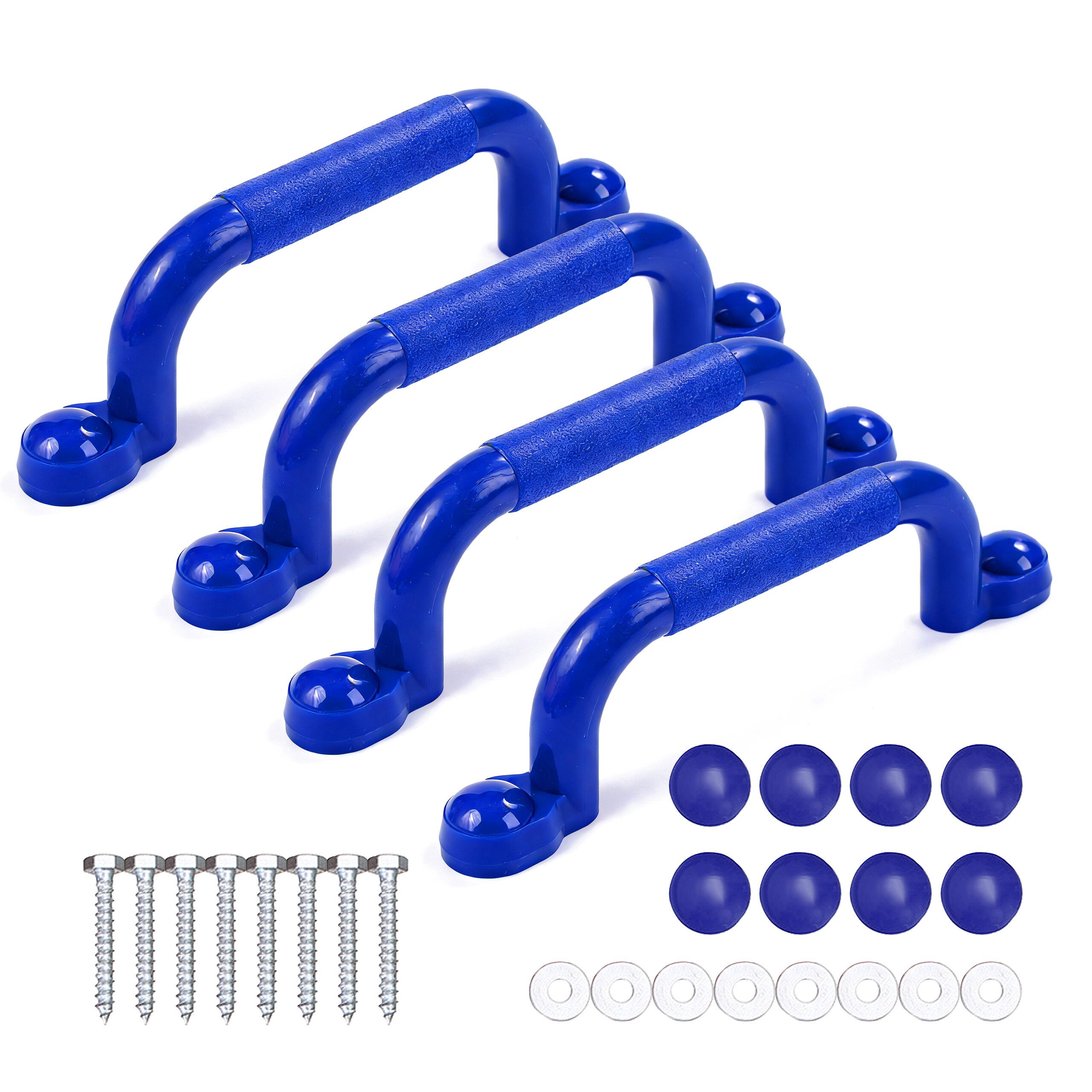 relaxdays Klettergriff Klettergerüst-Griffe im Set, blau, 4er Pack