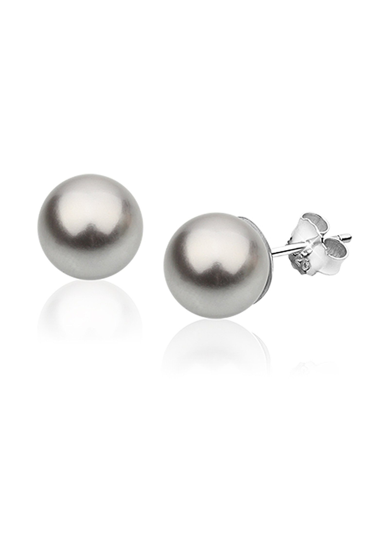 Nenalina Paar Ohrstecker Basic Synthetische Perle 925 Silber