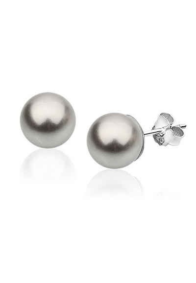 Nenalina Paar Ohrstecker Basic Synthetische Perle 925 Silber