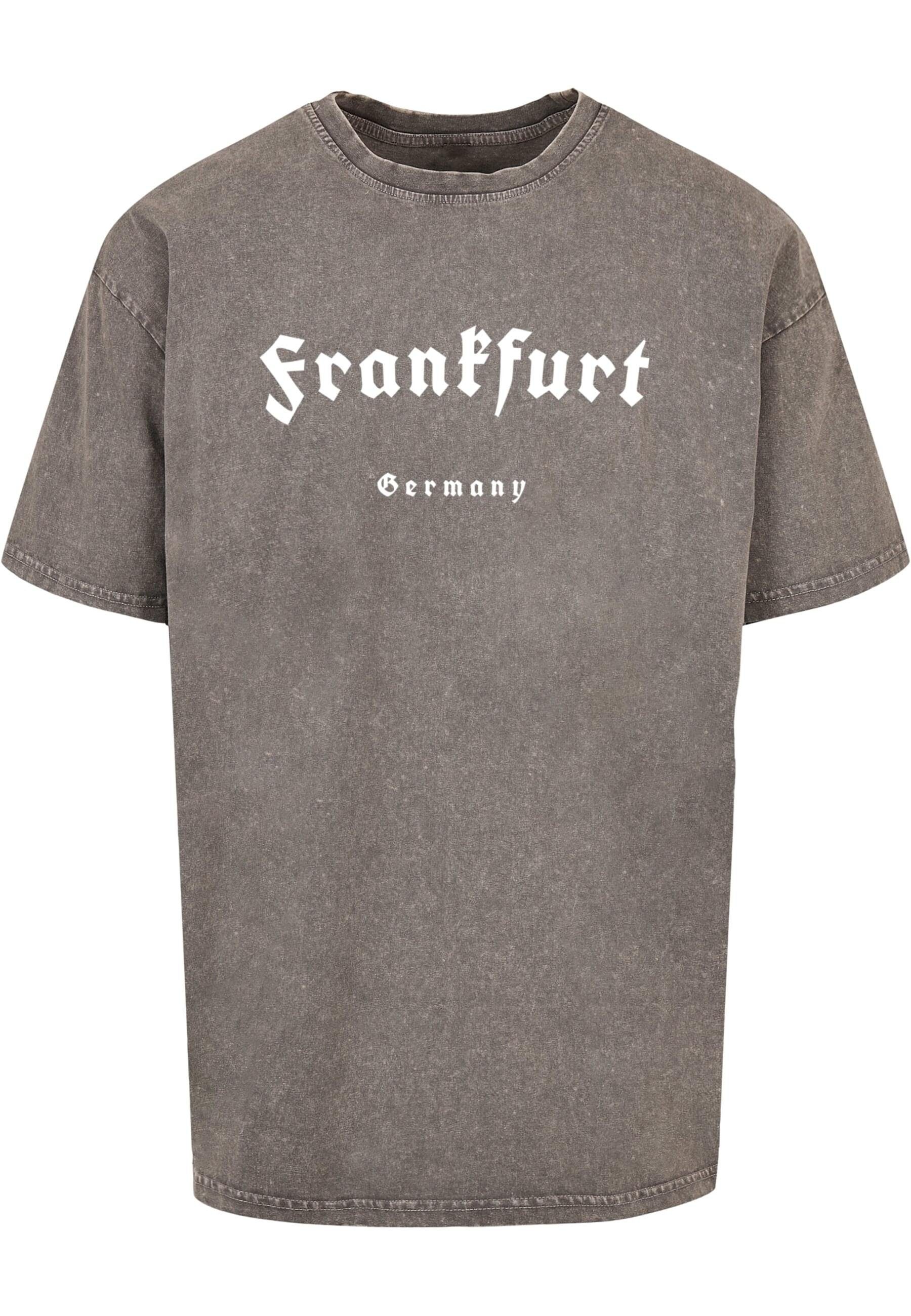 Merchcode T-Shirt Herren Frankfurt Oversize (1-tlg) asphalt X Heavy Tee Acid Washed