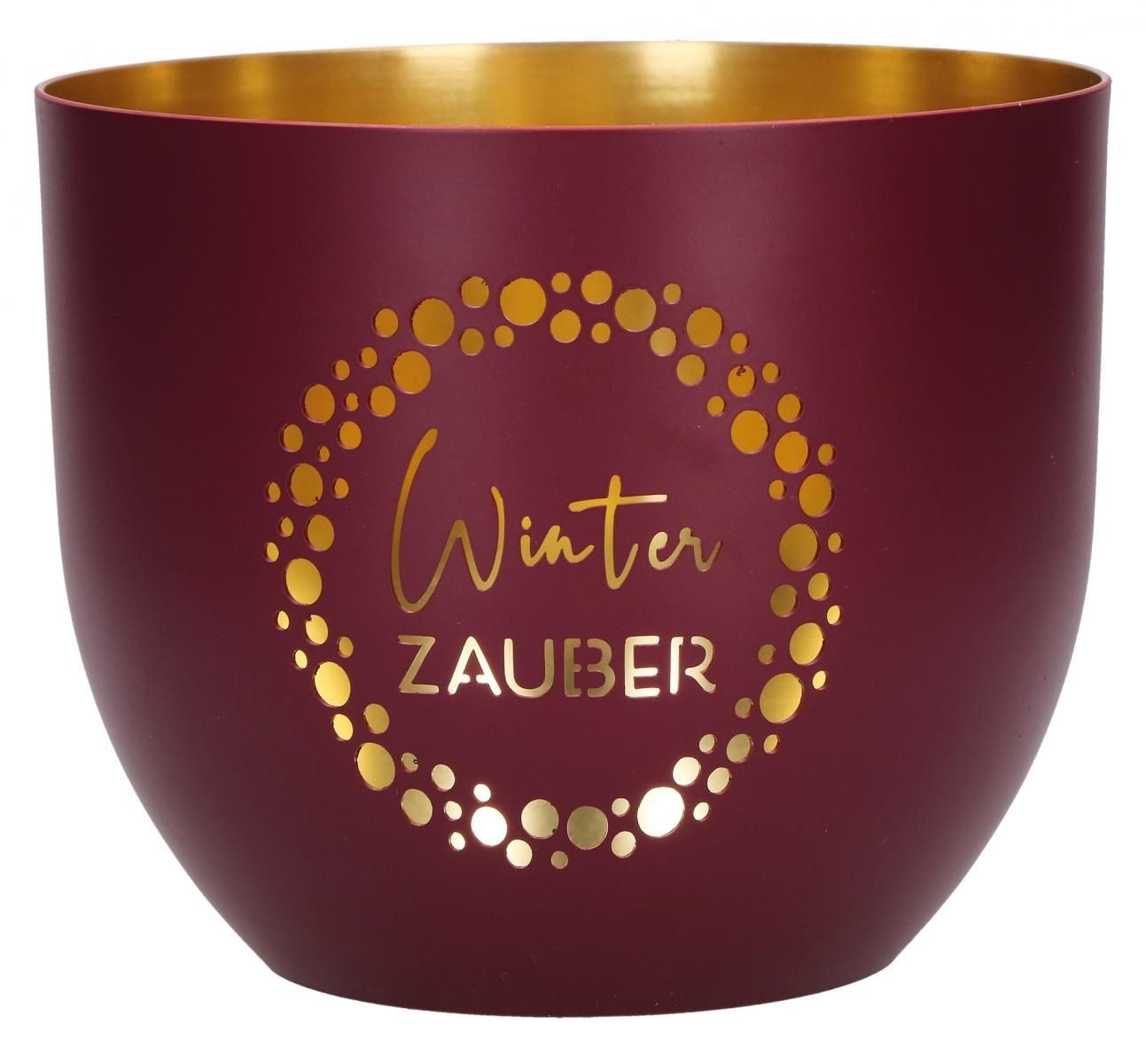 Grußkarte Metallwindlicht - Winterzauber Windlicht aus Metall