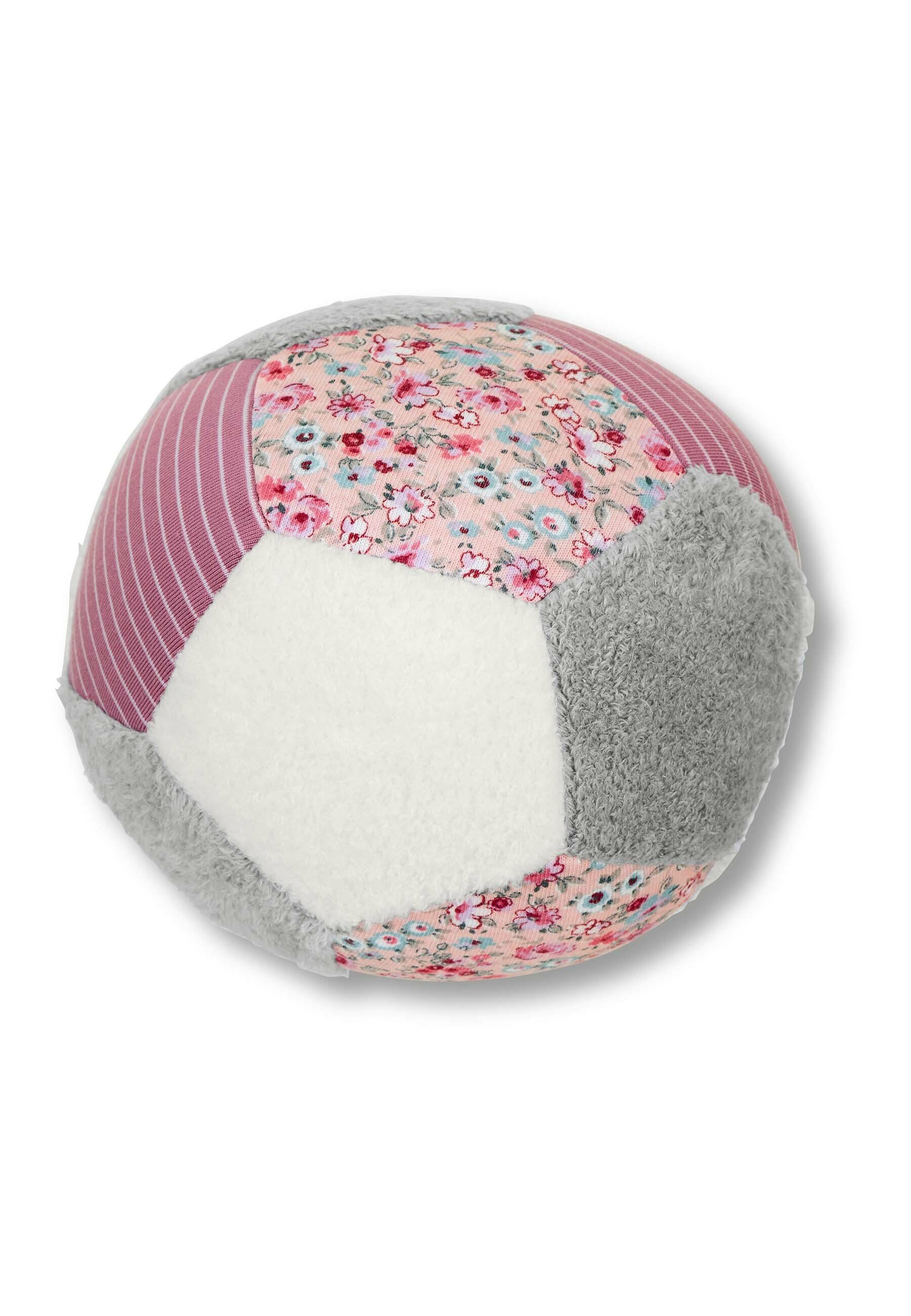 Sterntaler® Spielball »Ball rosa/grau«, Spielball - Baby Ball aus Stoff in  Rosa/grau 11 cm groß mit Rassel - Babyball im Materialmix aus Baumwolle und  Polyester - fühlen, rollen, hören, krabbeln - Bälle