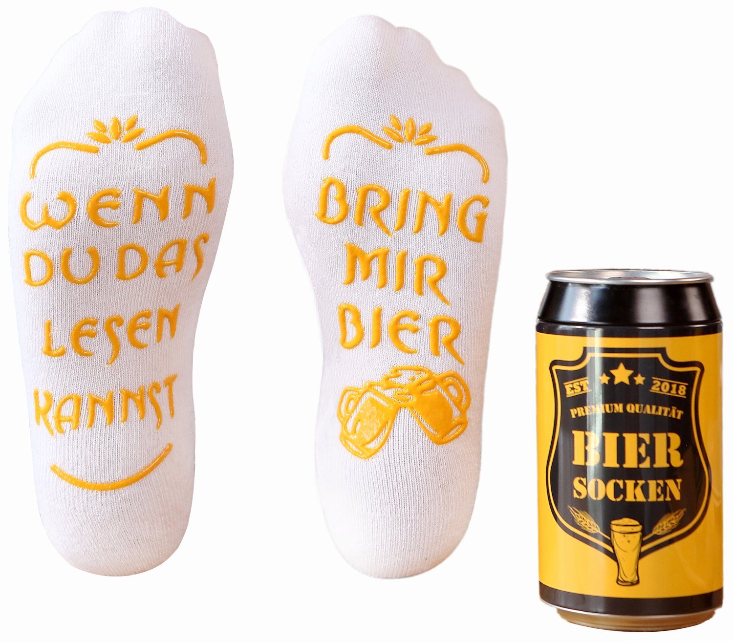 Lucadeau Freizeitsocken Geschenk Männer – Lustige Spruch-Socken in Bierdose günstig online kaufen