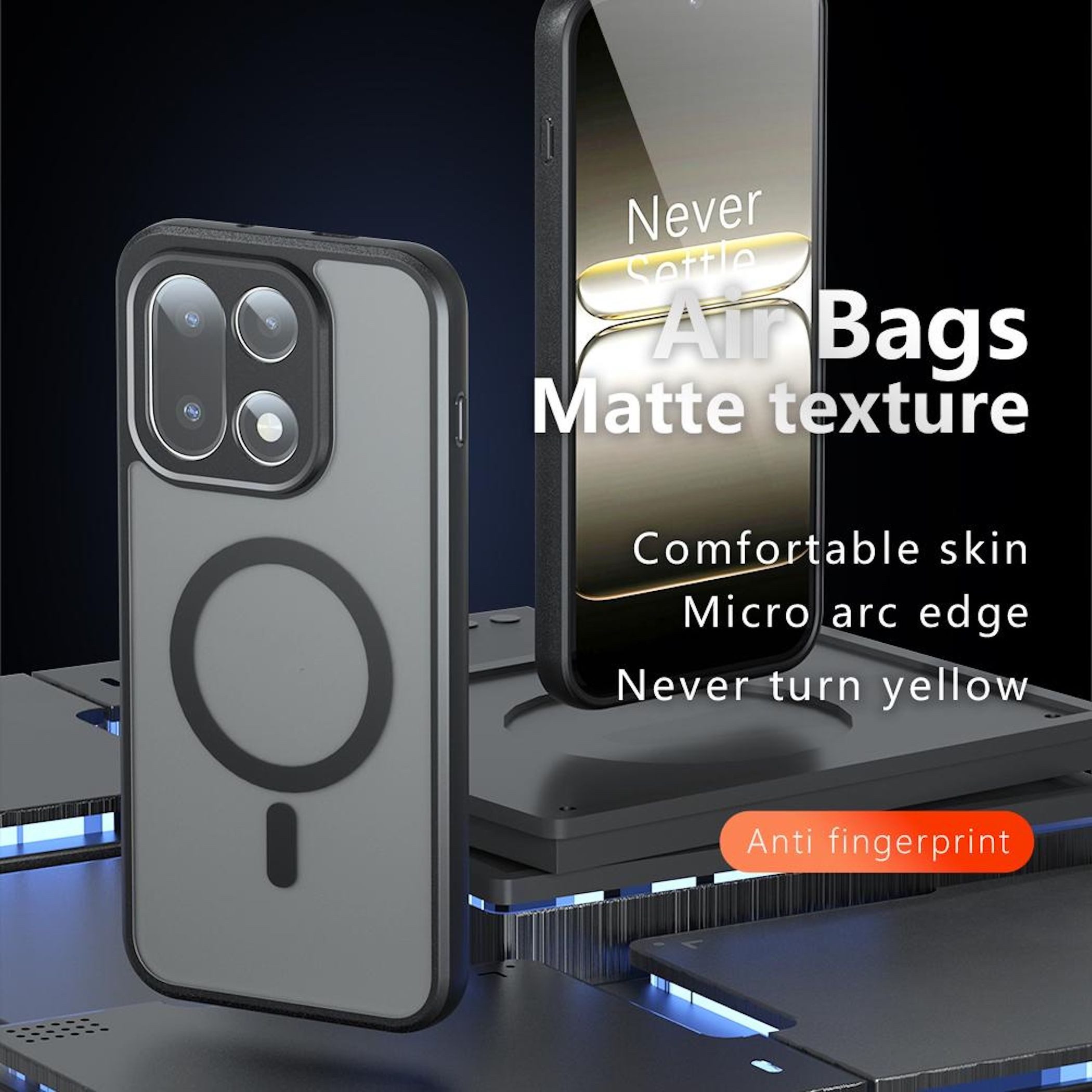 Wigento Handyhülle Für OnePlus 15 Armor MagSafe TPU PC Hybrid Schutz Hülle Schwarz, Stilvoll, MagSafe, präzise Passform