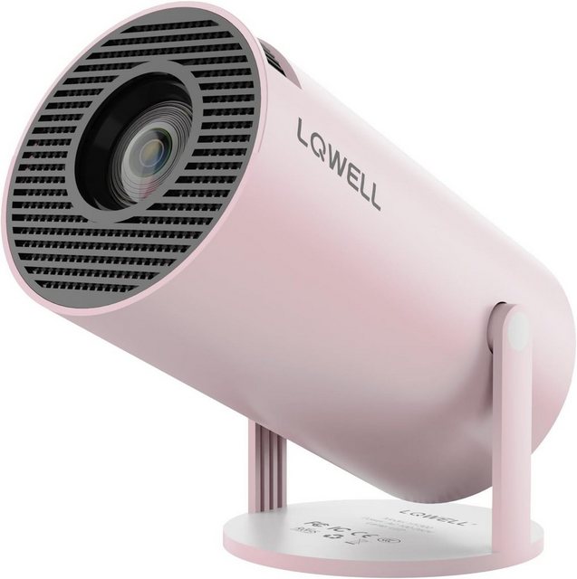 LQWELL Mini unterstützt WiFi 5G & BT5.0 Portabler Projektor (120 lm, 1280 x 720 px, Mit Automatische Trapezkorrektur fur Phone/PC/Lap/PS5/Xbox/Stick)