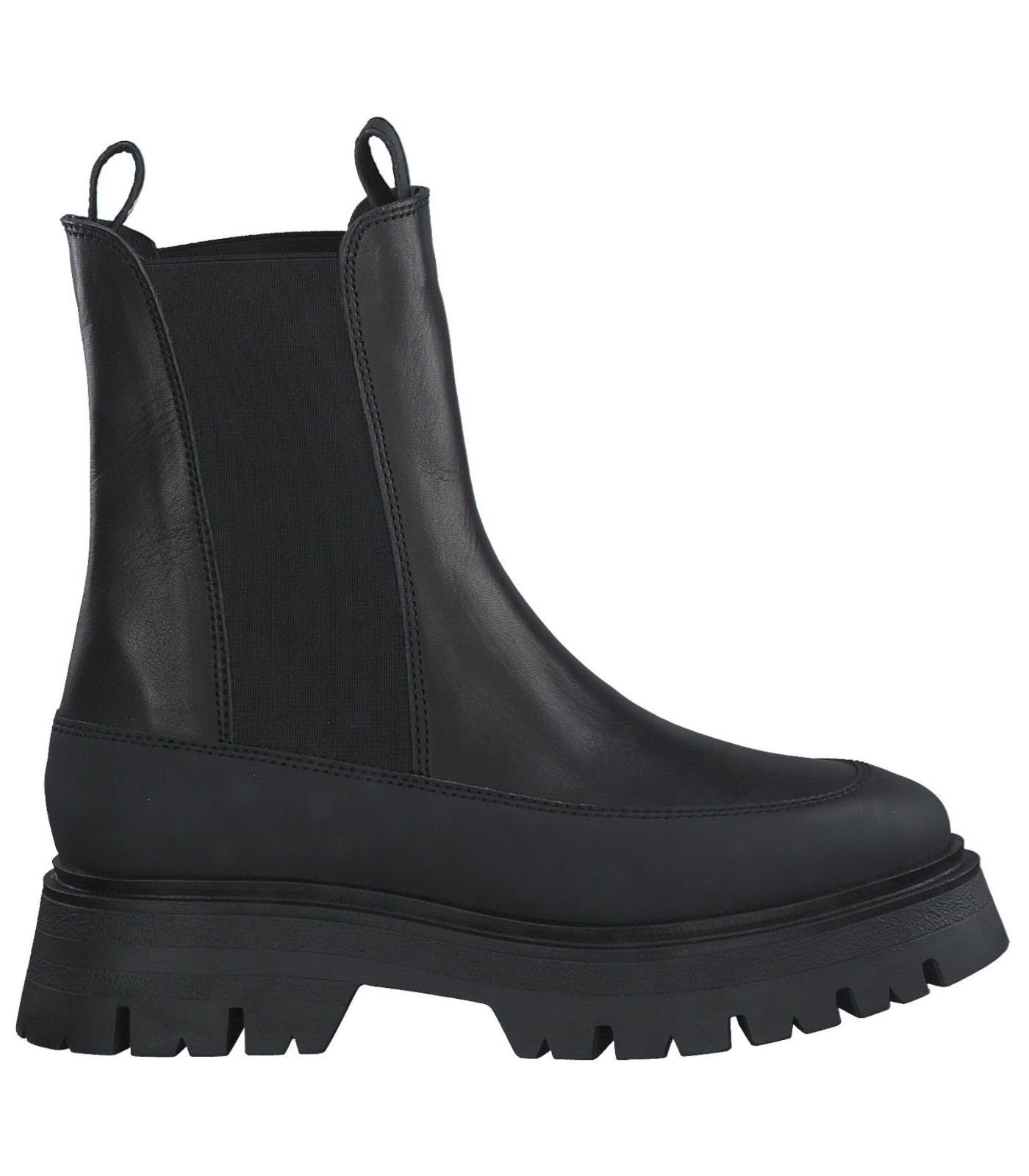 Tamaris Stiefelette Leder/Textil Snowboots Schwarz Schwarz