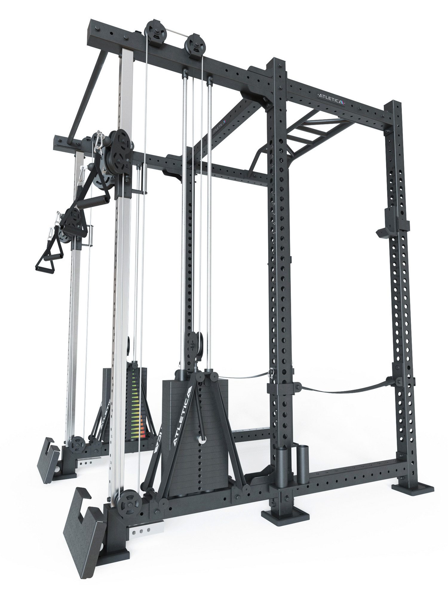 ATLETICA Power Rack R8-Duality PRO Medium, Full Rack 78 cm Käfigtiefe