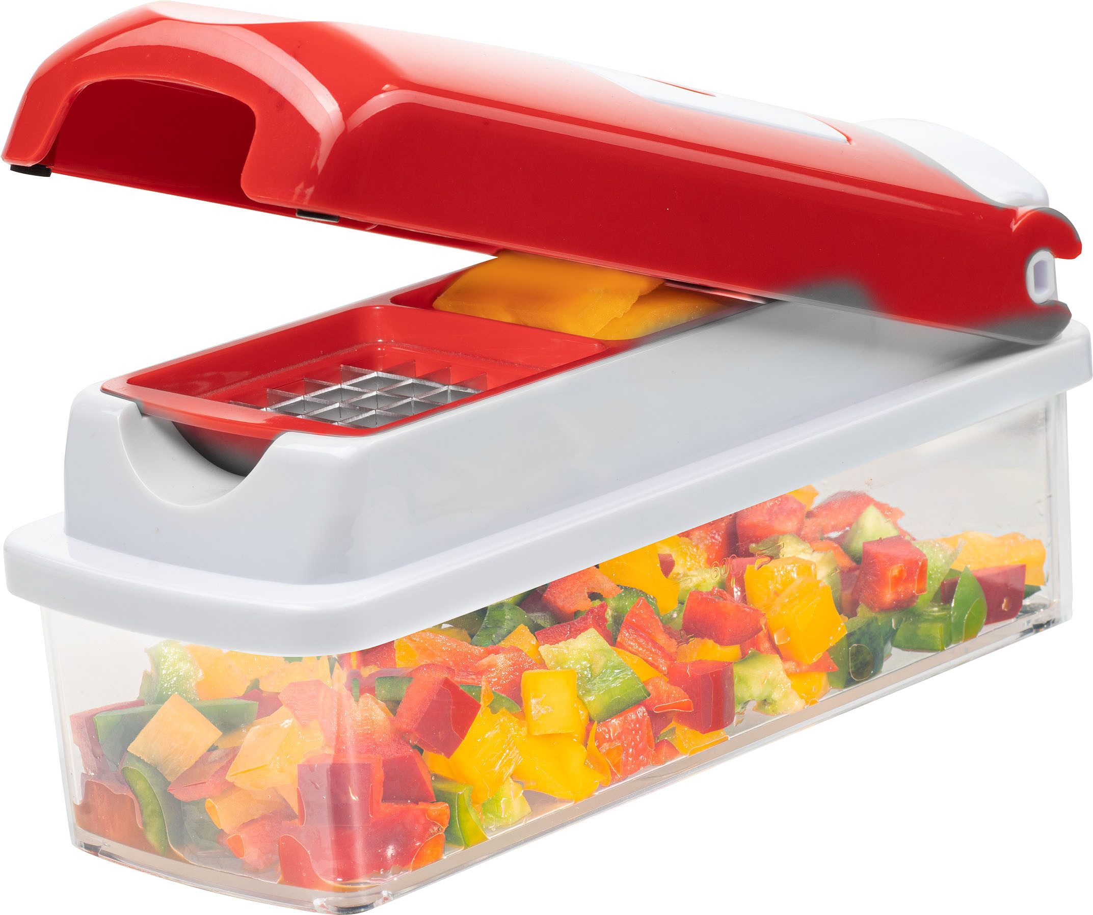 Genius Gemüseschneider Nicer Dicer Smart, inkl. Julietti, Set 16-tlg., Würfel, Stifte, Scheiben, Streifen, Viertel und Gehobeltes!