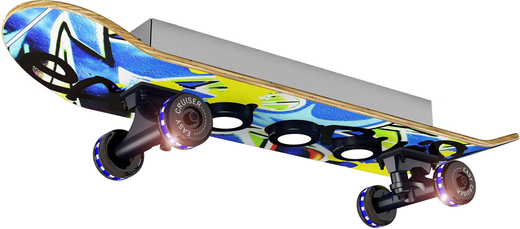 EVOTEC LED Deckenleuchte EASY CRUISER GRAFFITI, Dimmfunktion, Farbsteuerung, Farbwechsel, RGB, getrennt schaltbar, LED fest integriert, Warmweiß, LED Deckenlampe, Skateboardleuchte, Fernbedienung, Skateboard