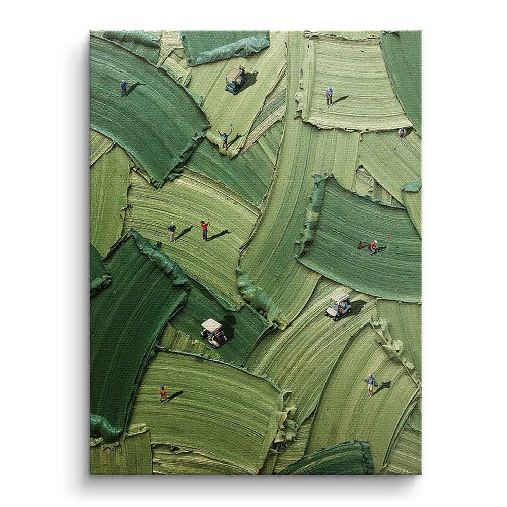 DOTCOMCANVAS® Leinwandbild Golf in Action, Leinwandbild Golf in Action Kunstdruck Wandbild