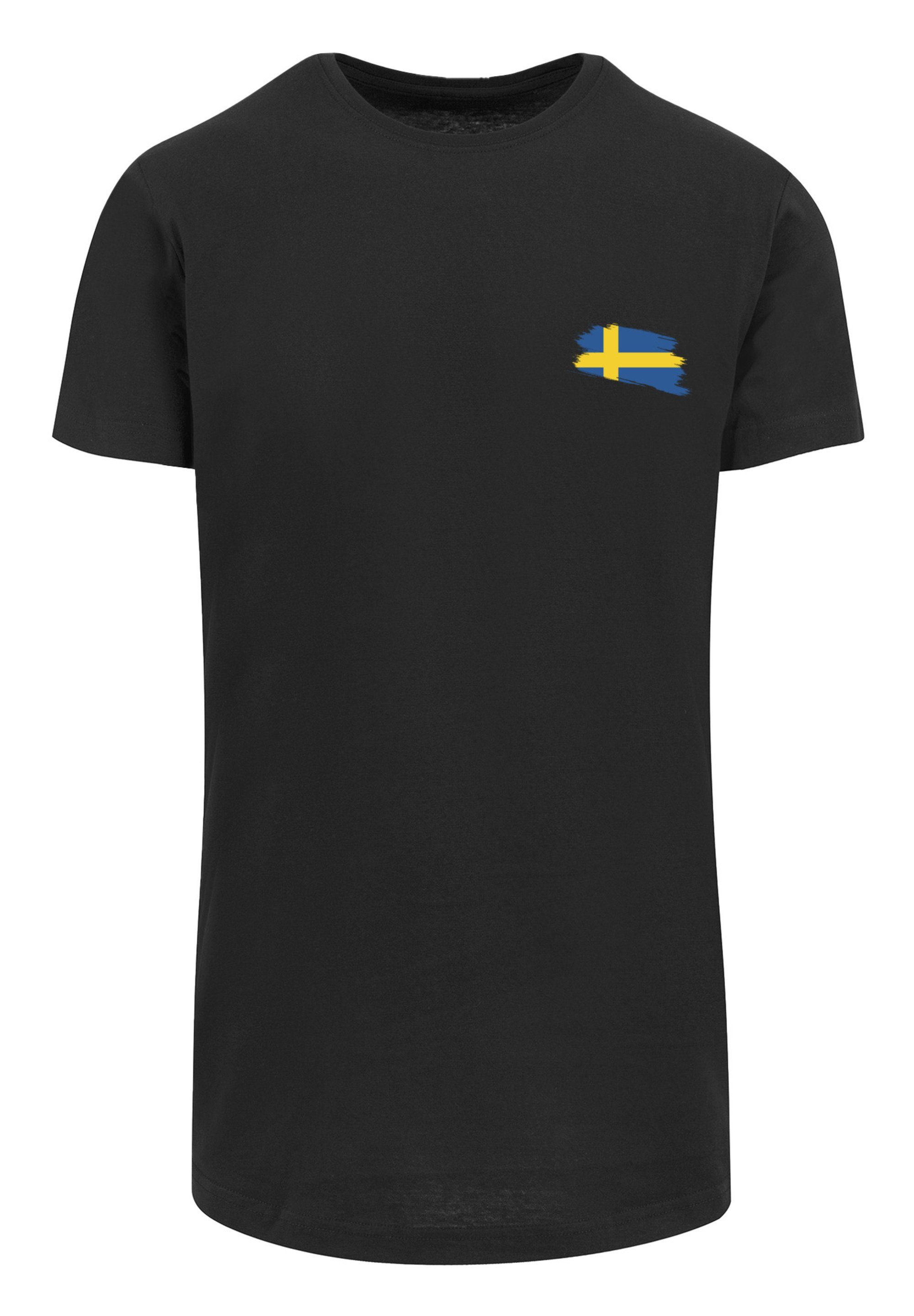 Flagge Schweden Print Sweden F4NT4STIC schwarz T-Shirt