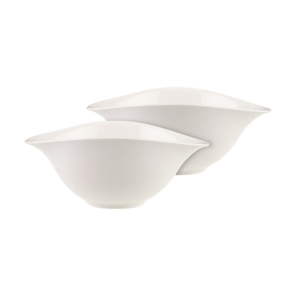 Villeroy & Boch Schale Salatschalen 2er-Set Vapiano weiß, Premium Porcelain, (2-tlg), 2-teiliges Kombiservice, Geschirrset, Tafelservice, für 2 Personen