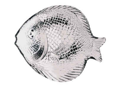 Pasabahce Speiseteller »Marine Fisch«, Snackplatte 19.8x15.8cm Glas transparent 1 Stück