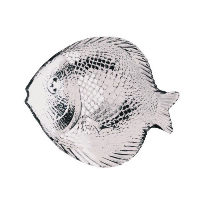 Pasabahce Speiseteller Marine Fisch Snackplatte 19.8x15.8cm Glas transparent 1 Stück