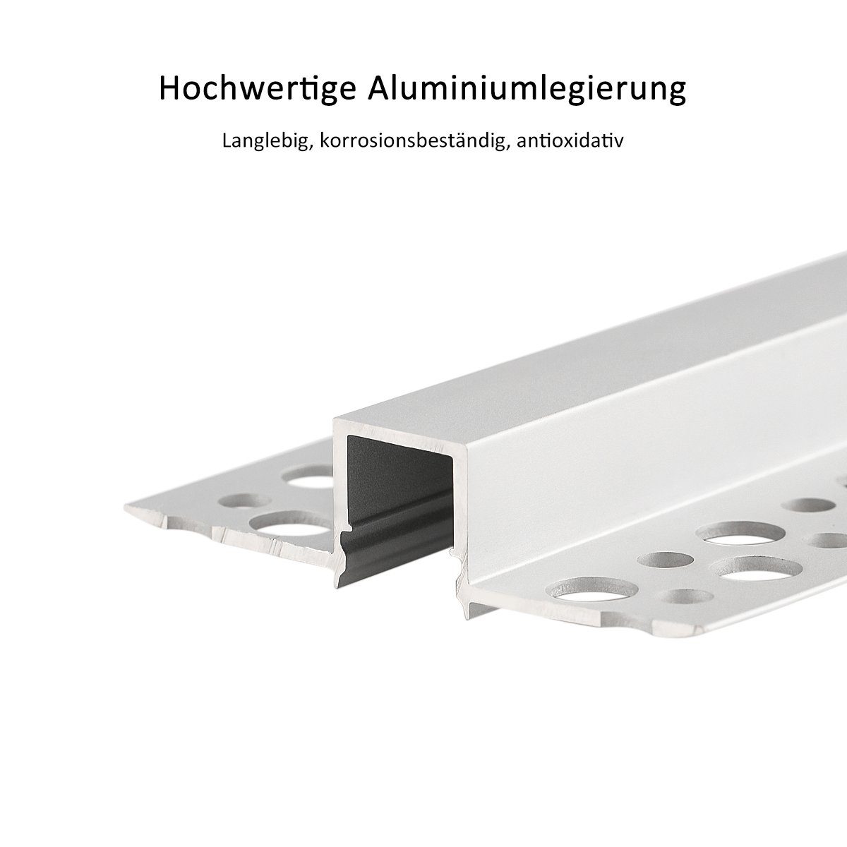 iscooter LED-Stripe-Profil 2x LED Aluminium Aluprofil C Beleuchtung Kanal Streifen Profile (2 Aluprofil Meter, Stück) Profil Profile Aluminium für 1