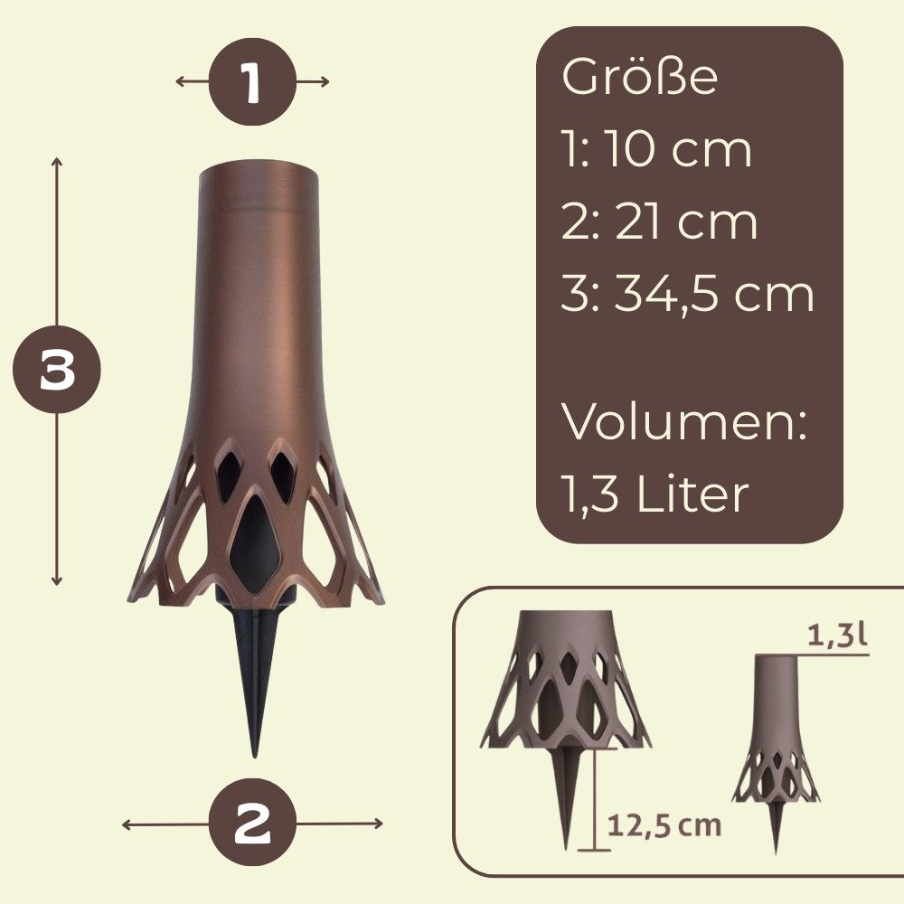 GarPet Blumentopf Grabvase Erdspieß Grab Vase Friedhof Wetterfest Grabschmu günstig online kaufen