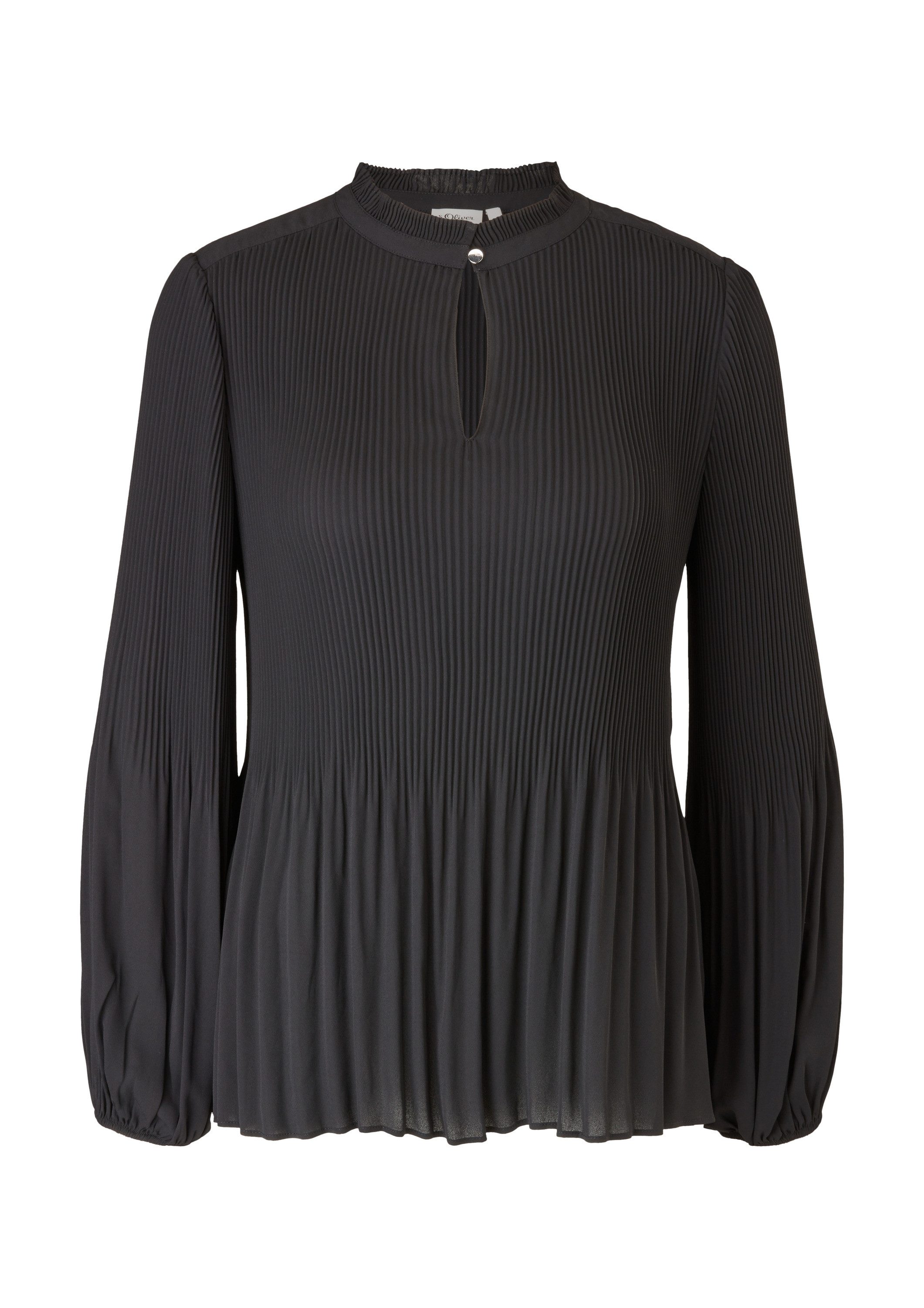 s.Oliver Langarmbluse Bluse Plissée-Bluse aus Chiffon günstig online kaufen