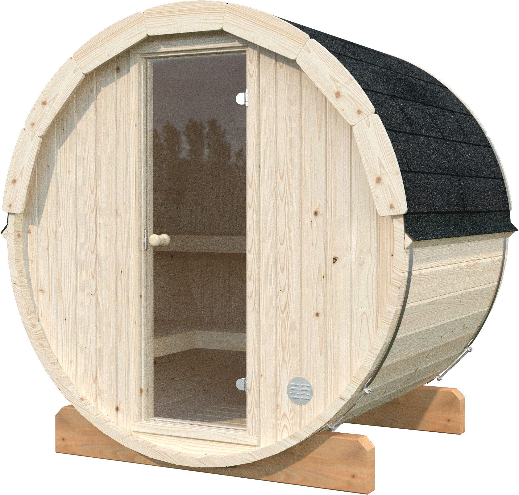 Palmako Sauna Anita 0,9 m², BxTxH: 208 x 164 x 206 cm, 42 mm