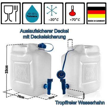 BigDean Kanister Wasserkanister 12l Trinkwasserbehälter Trinkwasserkanister mit Hahn (1 St)