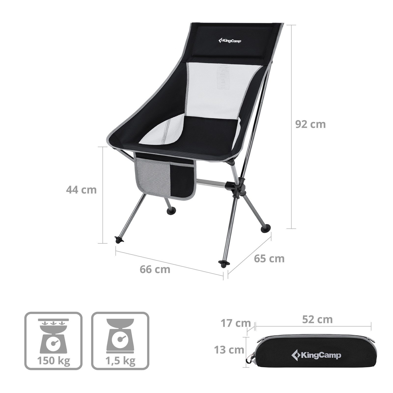 KingCamp Campingstuhl Campingstuhl Logan Klappstuhl Strand günstig online kaufen