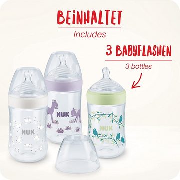 NUK Babyflasche NUK Nature Sense Babyflaschenset, 0–36 Monate, 3 Flaschen mit Temperature Control Anzeige 3 Stück