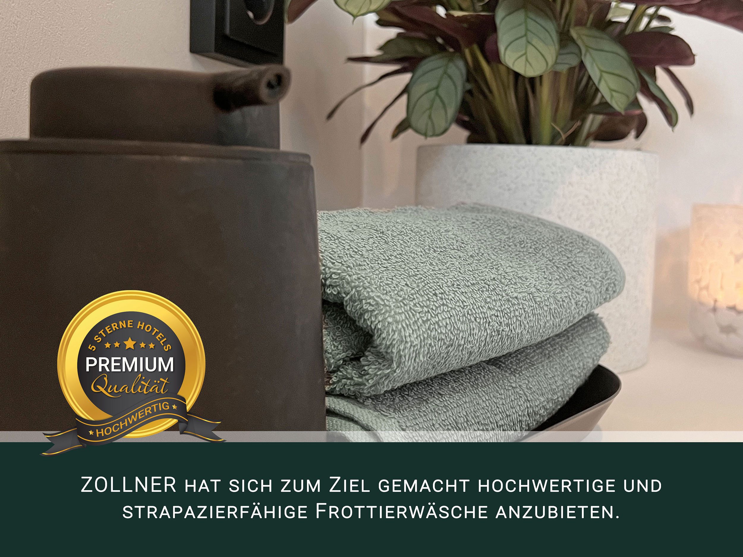 ZOLLNER Gästehandtücher, Walkfrottier (10-St), 30 x 50 cm, 100% Baumwolle, vom Hotelwäschespezialisten