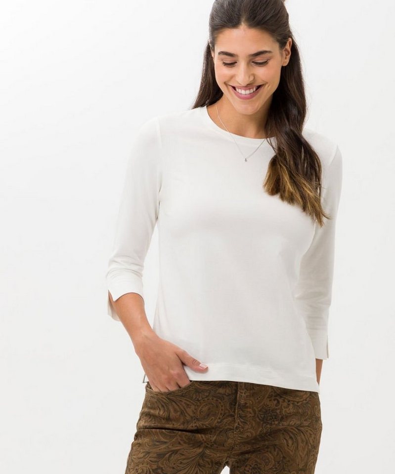 Brax Kurzarmshirt Style CARINA, Cleanes Shirt in feiner  Cotton-Modal-Qualität