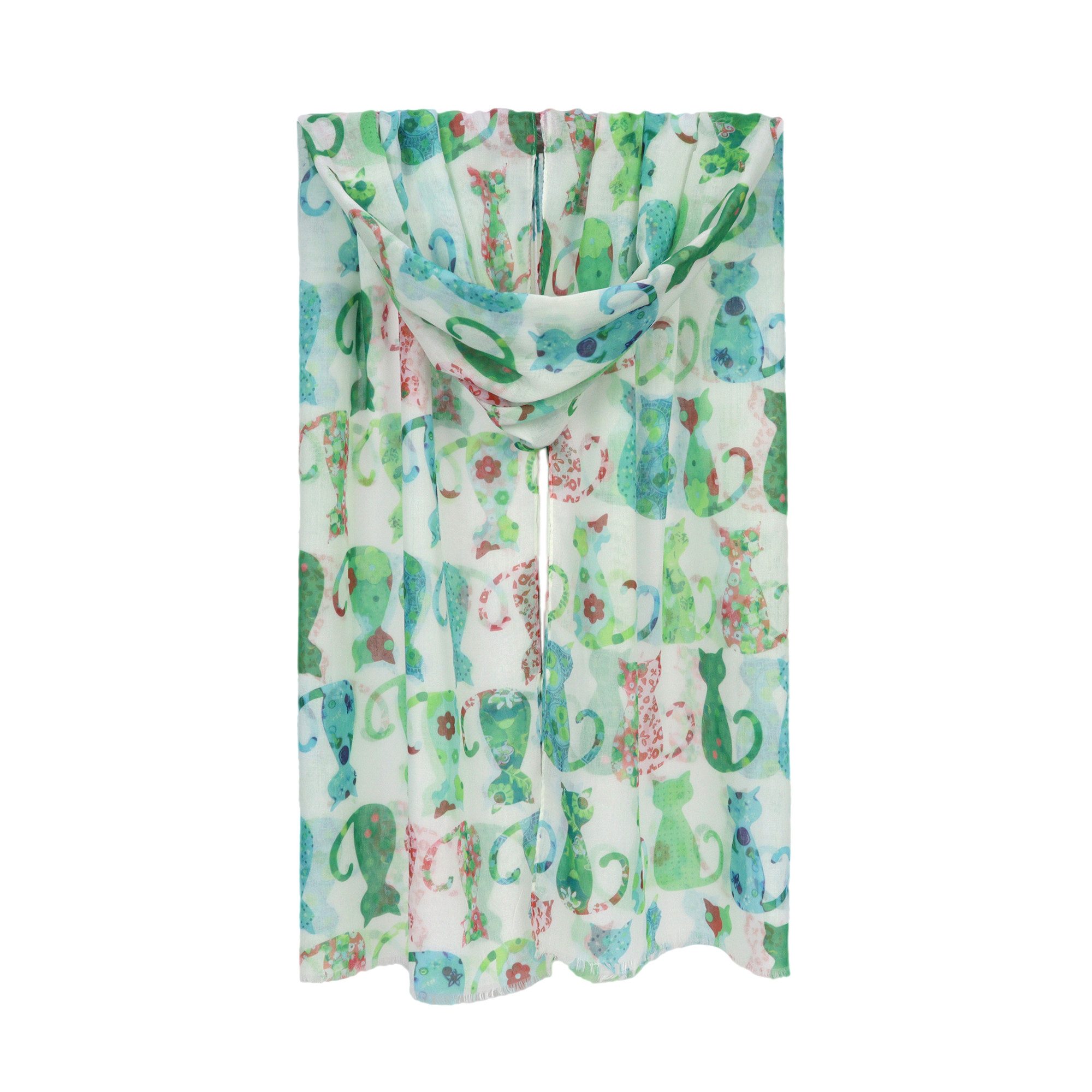 ZEBRO Modetuch Schal Katzenkanne