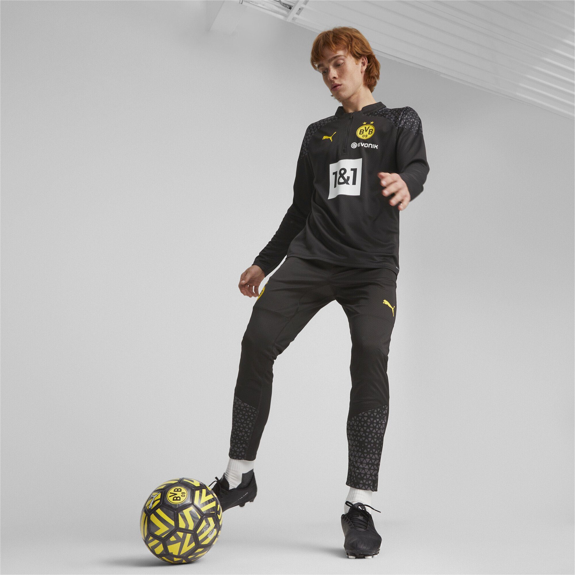 Fußball-Trainingshose Cyber PUMA Sporthose Black Yellow Borussia Dortmund Herren