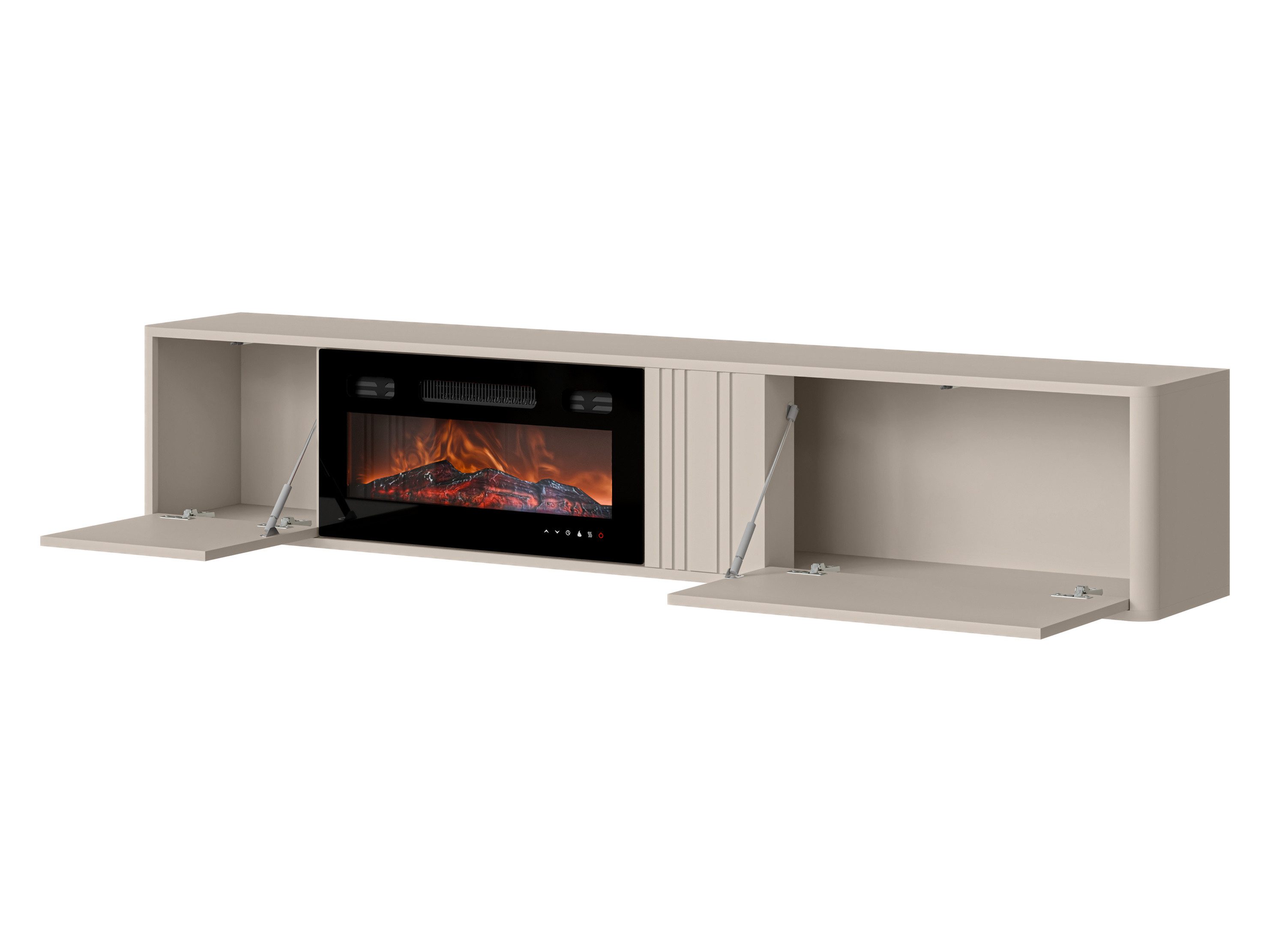 MIRJAN24 TV-Schrank Philippe 190 mit Kamin (mit zwei Klappen) Realistische LED-Flamme, Heizfunktion – Bild 3 von 5