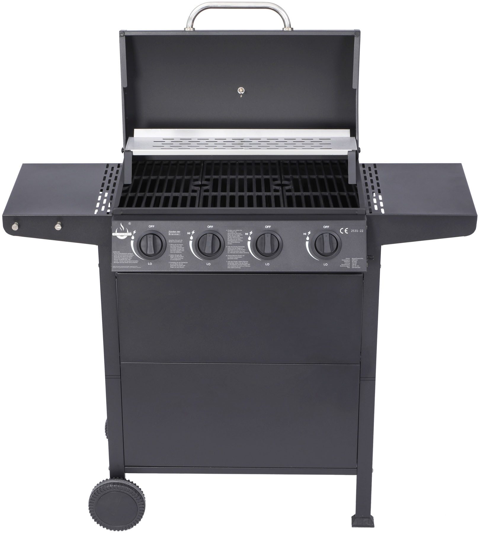El Fuego Gasgrill San Jose 4 Brenner, mit gusseisernem Grillrost – Bild 3 von 5