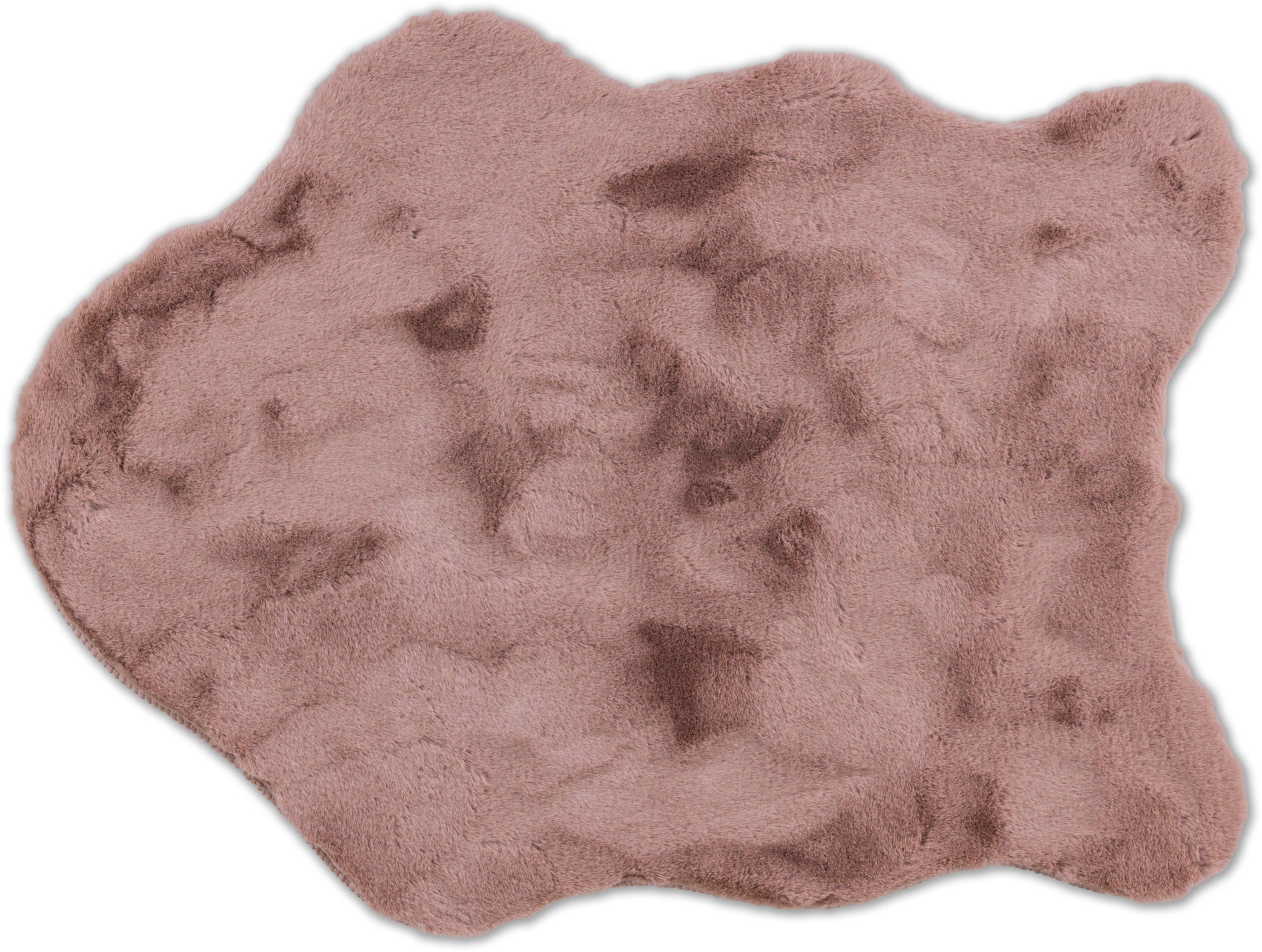 mm, Höhe: Kunstfell, WOHNEN-Kollektion, altrosa Haptik, weich 26 Microfaser, durch fellförmig, waschbar Fellteppich SCHÖNER Tender, Kaninchenfell