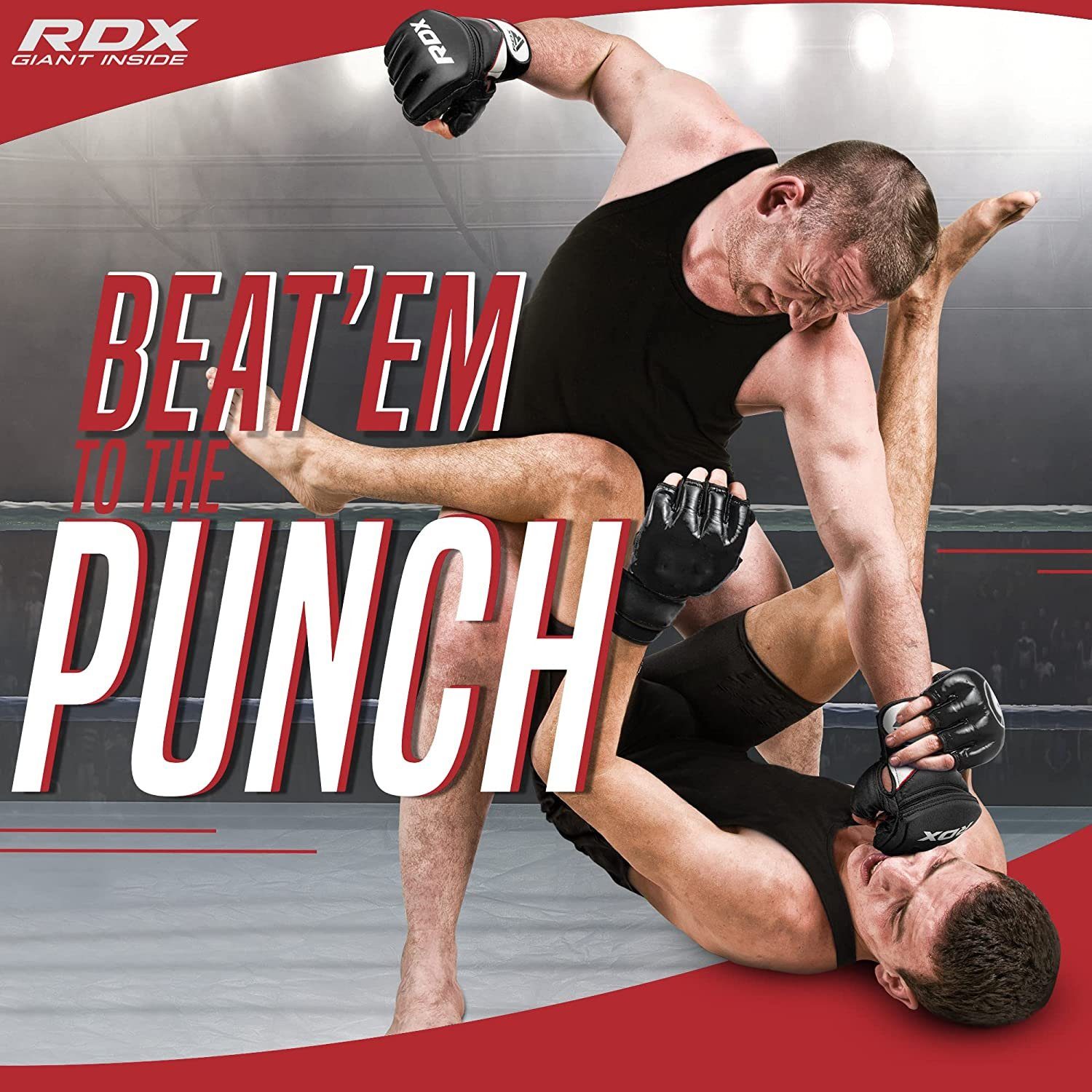 Gloves RDX MMA-Handschuhe MMA Kampfsport RDX Red Handschuhe, Sports MMA Professionelle Boxsack