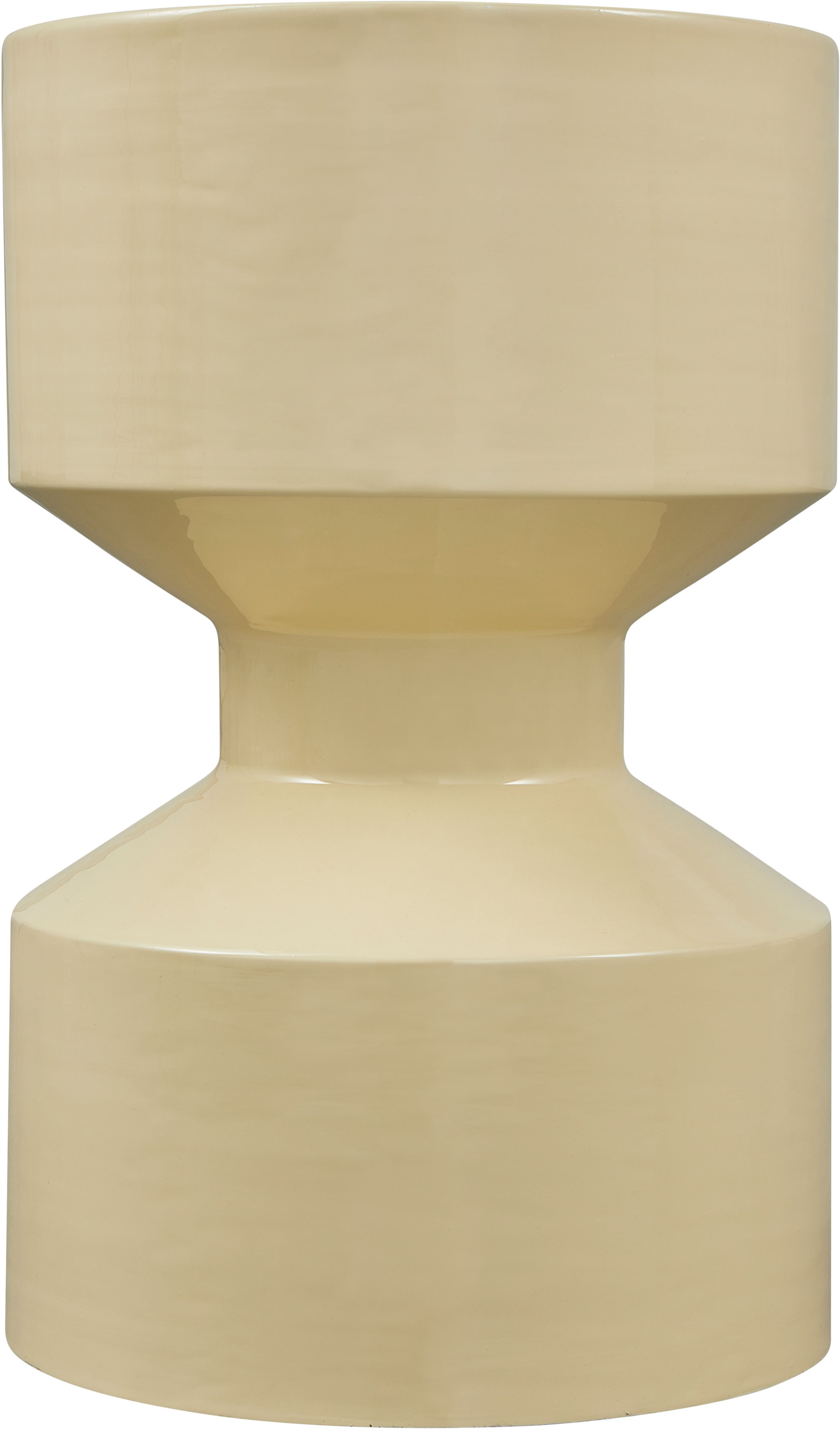 WOOOD Beistelltisch Glanz Metall mit Hochglanz-Lackierung in spielerischer Form, H 47 x B 30 x T 30 cm, Tragkraft 25 kg, pfleigleicht, Schutzlackierung