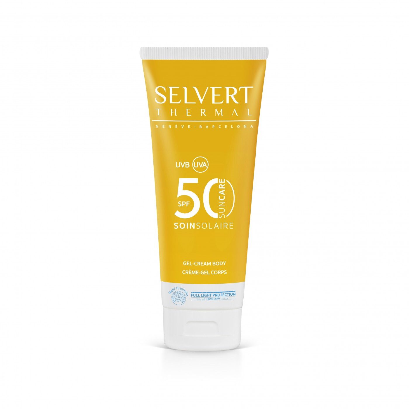Selvert Thermal Sonnenschutzcreme Sun Care Gel-Cream Körper SPF 50+, nicht fettig, schützt vor UV-Licht, blockt Vitamin D3 nicht от