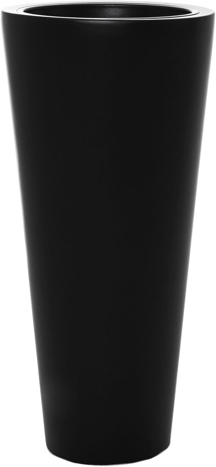 VIVANNO Pflanzkübel Fiberglas RONDO CLASSICO Rund - Anthrazit Matt (1 St), günstig online kaufen