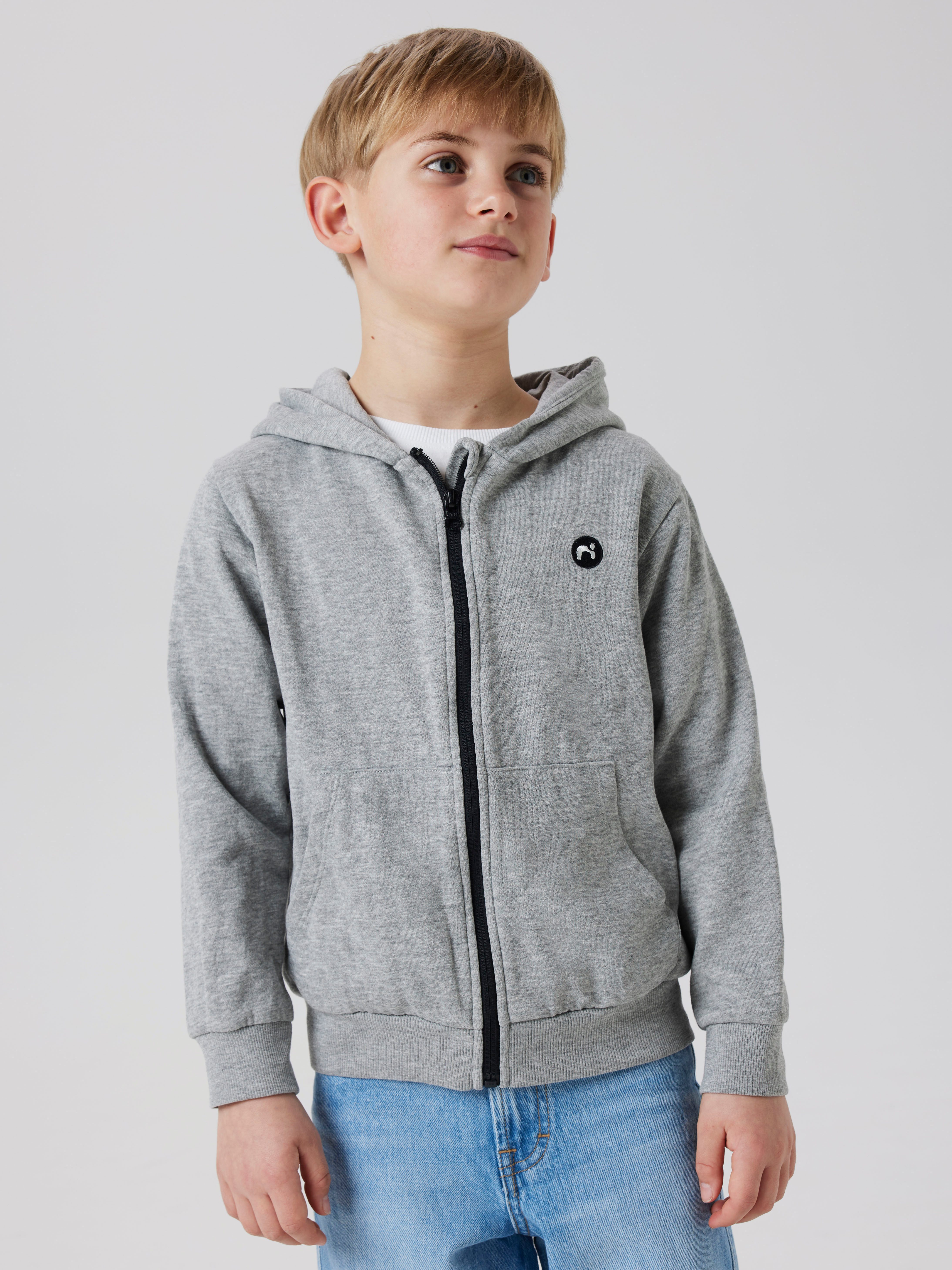 Name It Kapuzensweatjacke NKMVIMO LS SWEAT CARD BRU NOOS