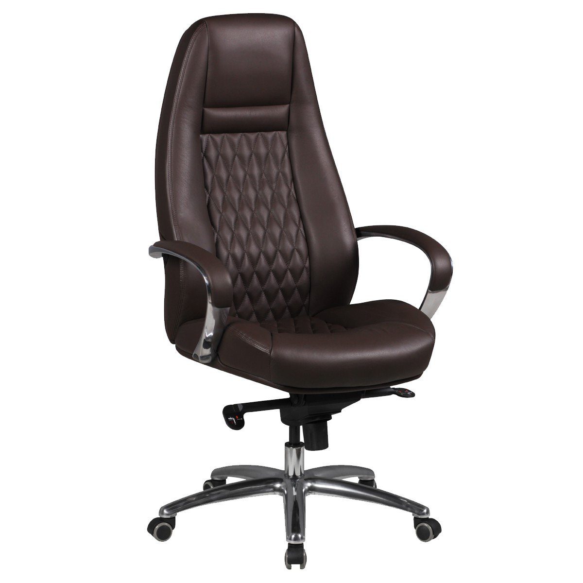 FINEBUY Chefsessel SuVa3471_1 (Bürostuhl AUSTIN Echtleder Braun 120 kg), Sc günstig online kaufen