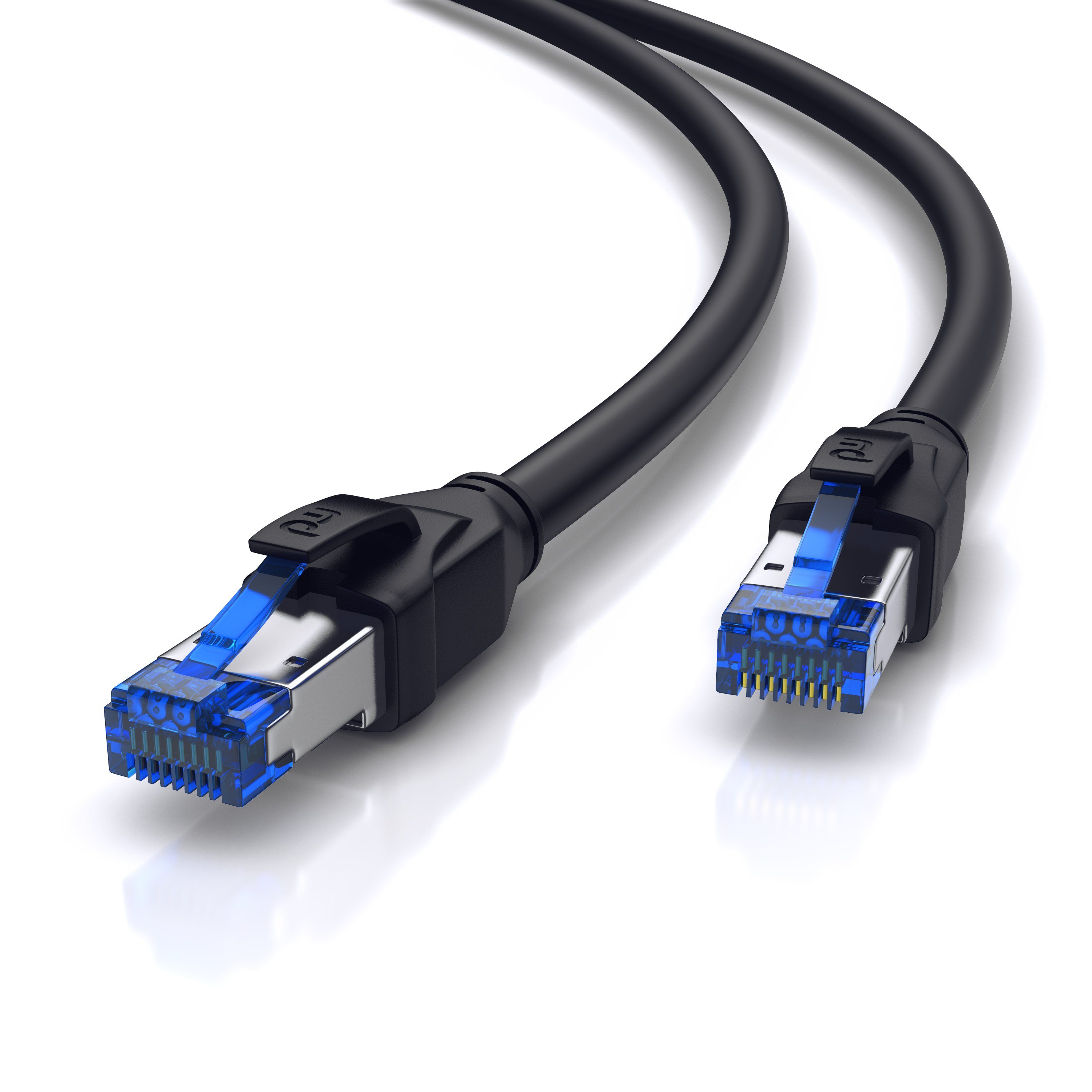 Primewire Patchkabel CAT 8 Gigabit Ethernet 40 Gbit/s S/FTP Netzwerkkabel - 20m LAN-Kabel, CAT.8, RJ-45 (Ethernet) (2000 cm), für Router, Modem, Switch, PC, ideal für Gaming, Streaming, Homeoffice