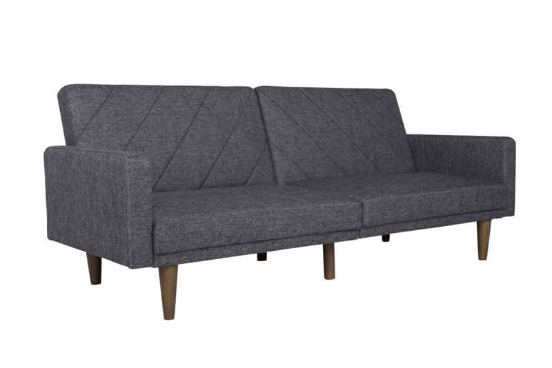 loft24 Schlafsofa Paxson, Bezug aus Leinenstoff, Füße aus Massivholz, Breite 199 cm