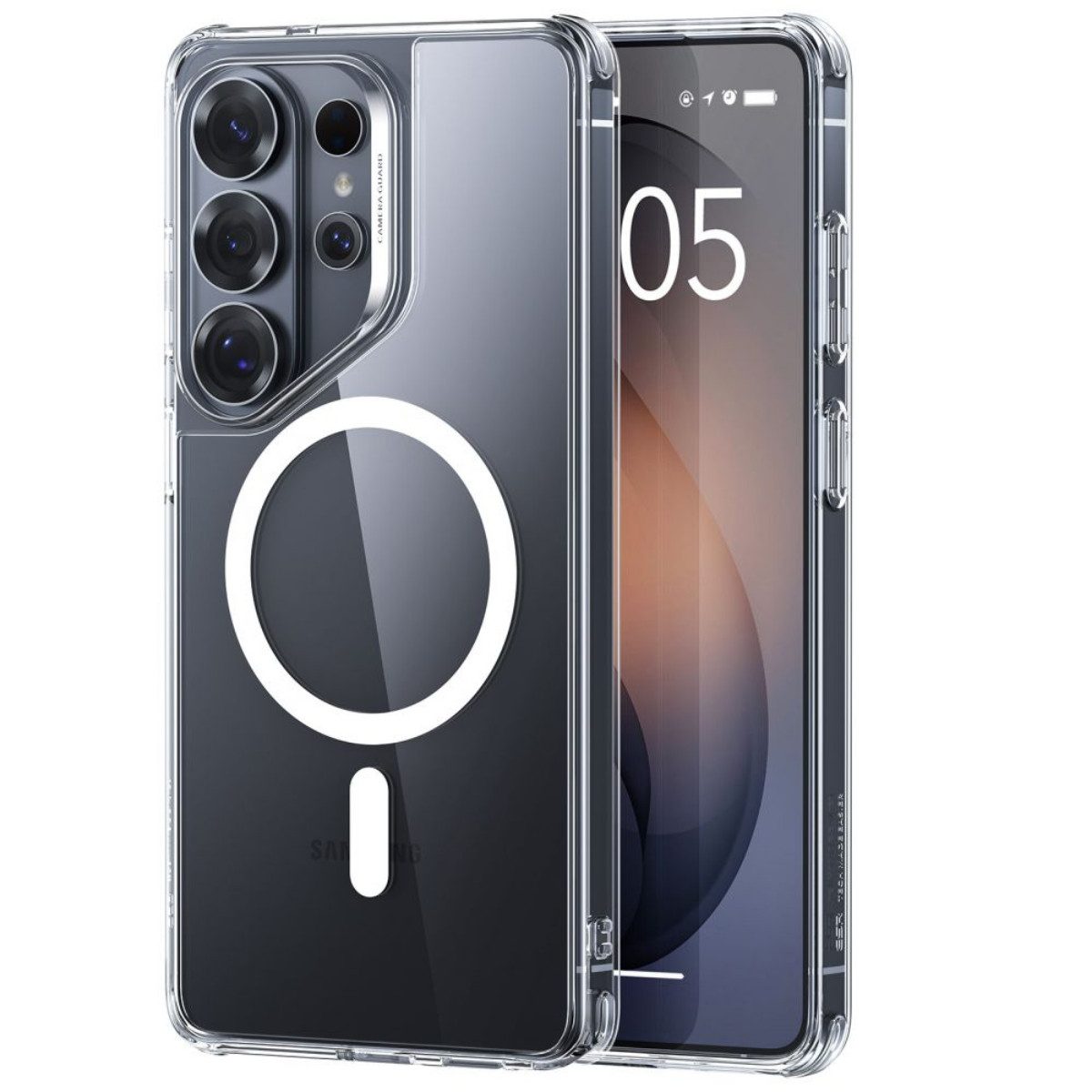 ESR Handyhülle Classic Hybrid mit Magnetring Hülle für Samsung Galaxy S26 Ultra Klar 6,9 Zoll, Acrylrückseite bewahrt die Geräteoptik besonders klar