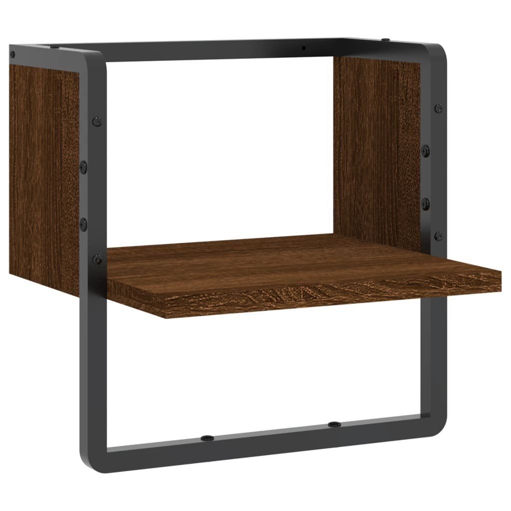vidaXL Regal Wandregal mit Stange Braun günstig online kaufen
