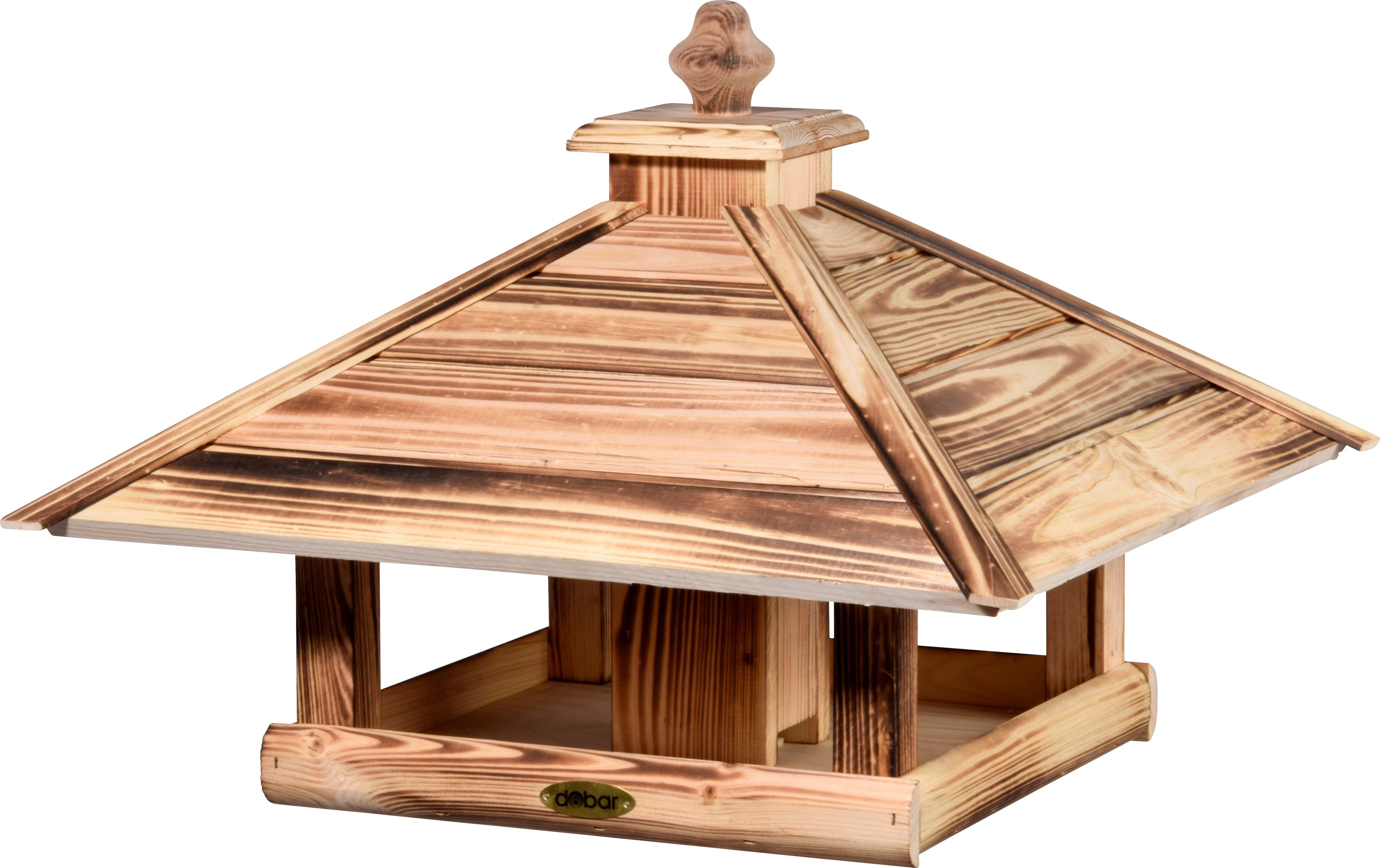 Vogelhaus Vogelhaus quadratisch zum Aufstellen, geflammt