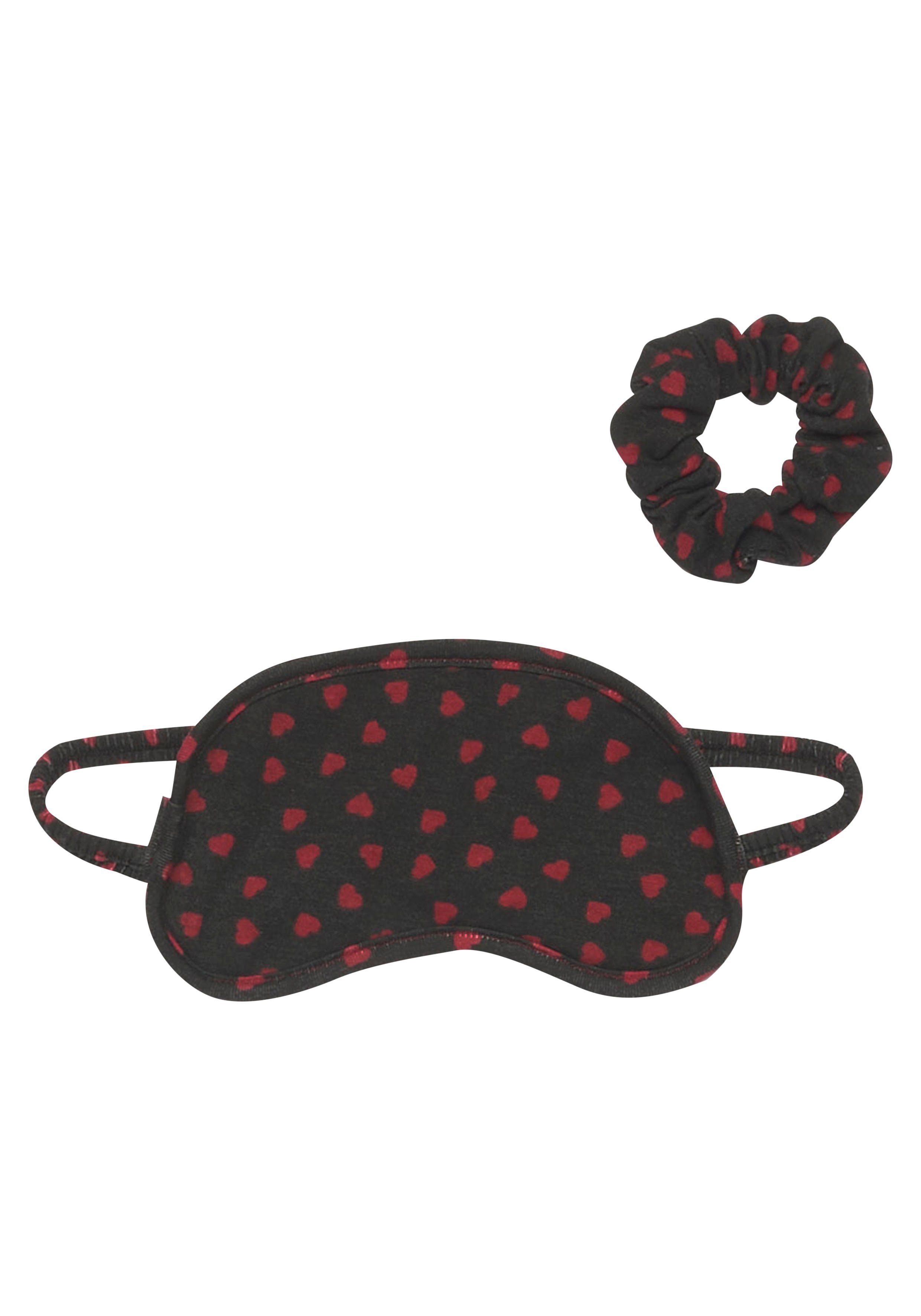 s.Oliver Pyjama (Packung, 4-teilig) inklusive Schlafmaske und Scrunchie