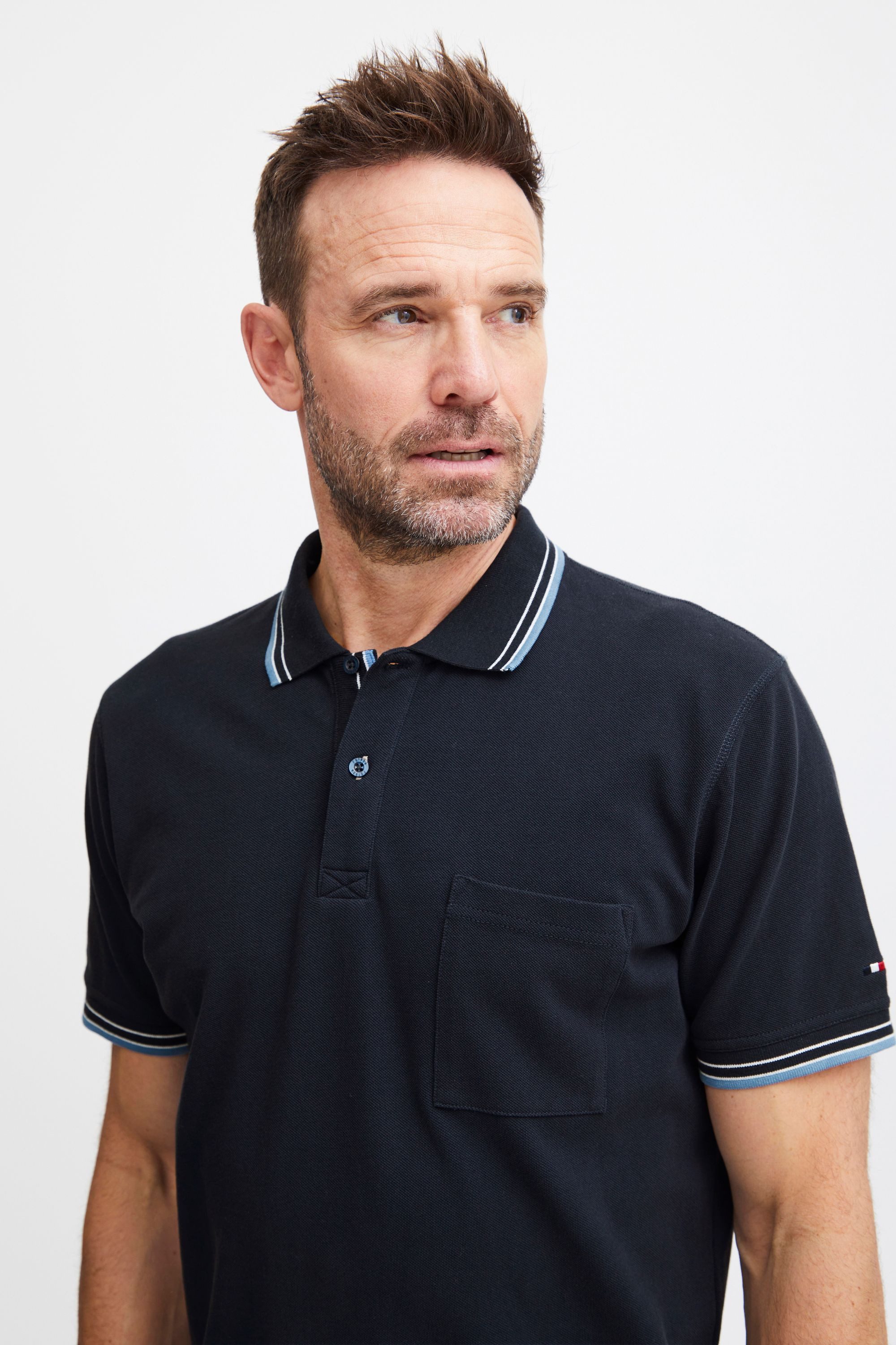 FQ1924 Poloshirt FQPeter Basic Poloshirt mit Brusttasche