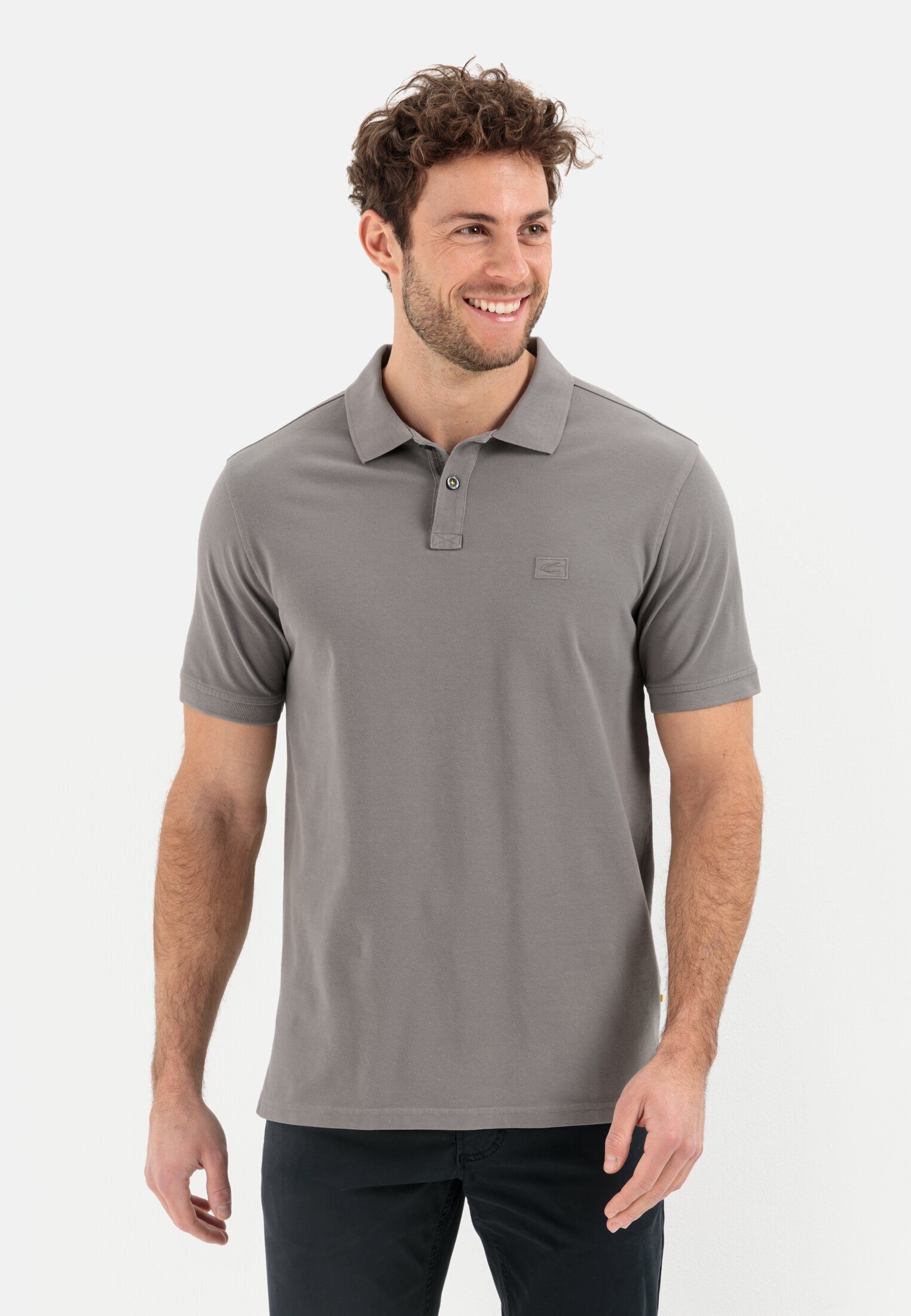 camel active Poloshirt Piqué Poloshirt aus reiner Baumwolle Kurzarm Shirts_Poloshirt