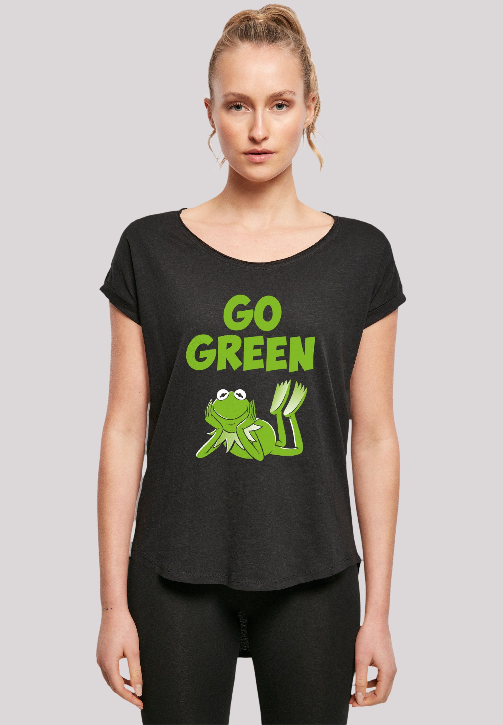 F4NT4STIC T-Shirt Disney Muppets Go Hinten extra Damen Green Qualität, lang Premium geschnittenes T-Shirt