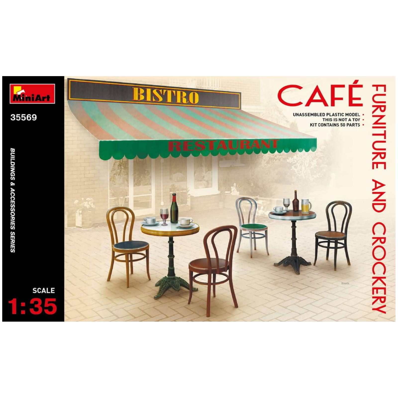 Modellbausatz Cafe Furniture & Crockery / 1:35