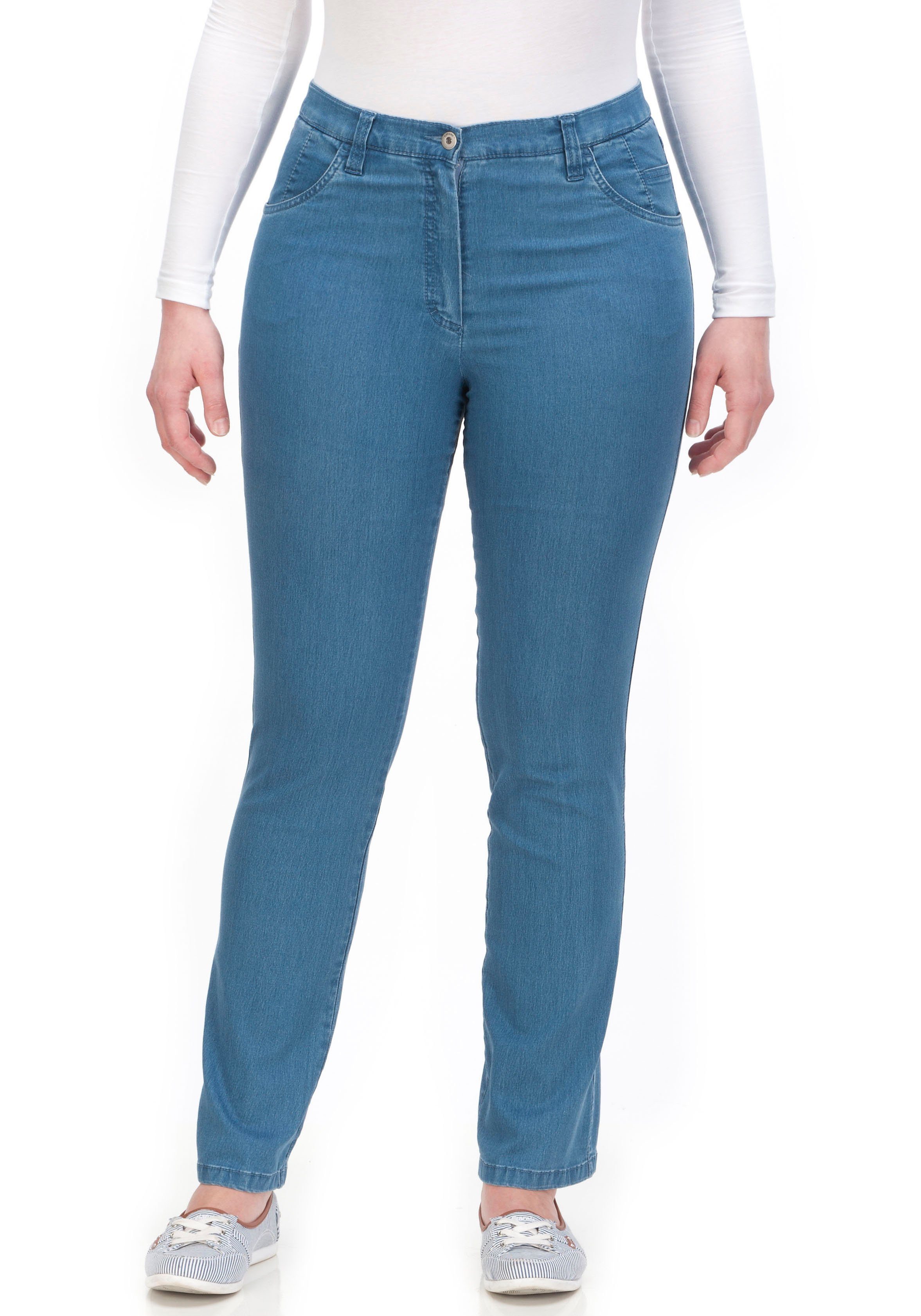 KjBRAND Stretch-Hose Betty super Stretch denim bleached-Kurzgrößen